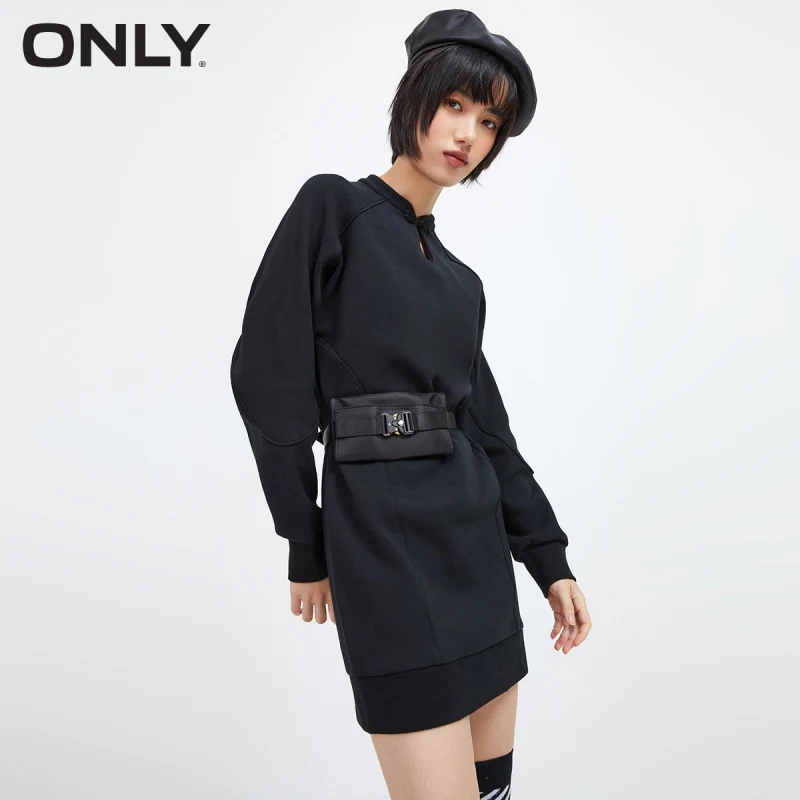 

ONLY autumn and winter new retro temperament waist and thin version Western style dress female | 121160001