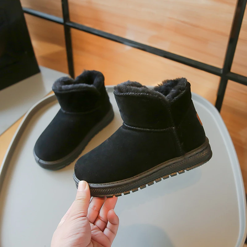 Детские Зимние Ботинки До Середины Икры С Рукавами Нескользящие Износостойкие