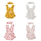 Летний комбинезон для новорожденных девочек 0-24 месяцев