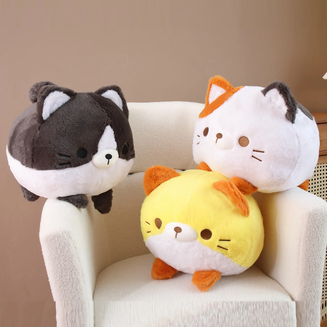 

Симпатичная и Милая кукла-пельмень в виде кошки, плюшевая игрушка, Sanhua, кукла в виде кошки, meow star, большая подушка милая Милая кула с клецами