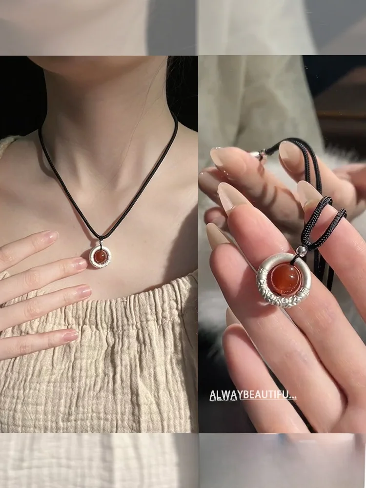 Lovesickness красная фасоль благоприятное облако мира ожерелье с пряжкой красные