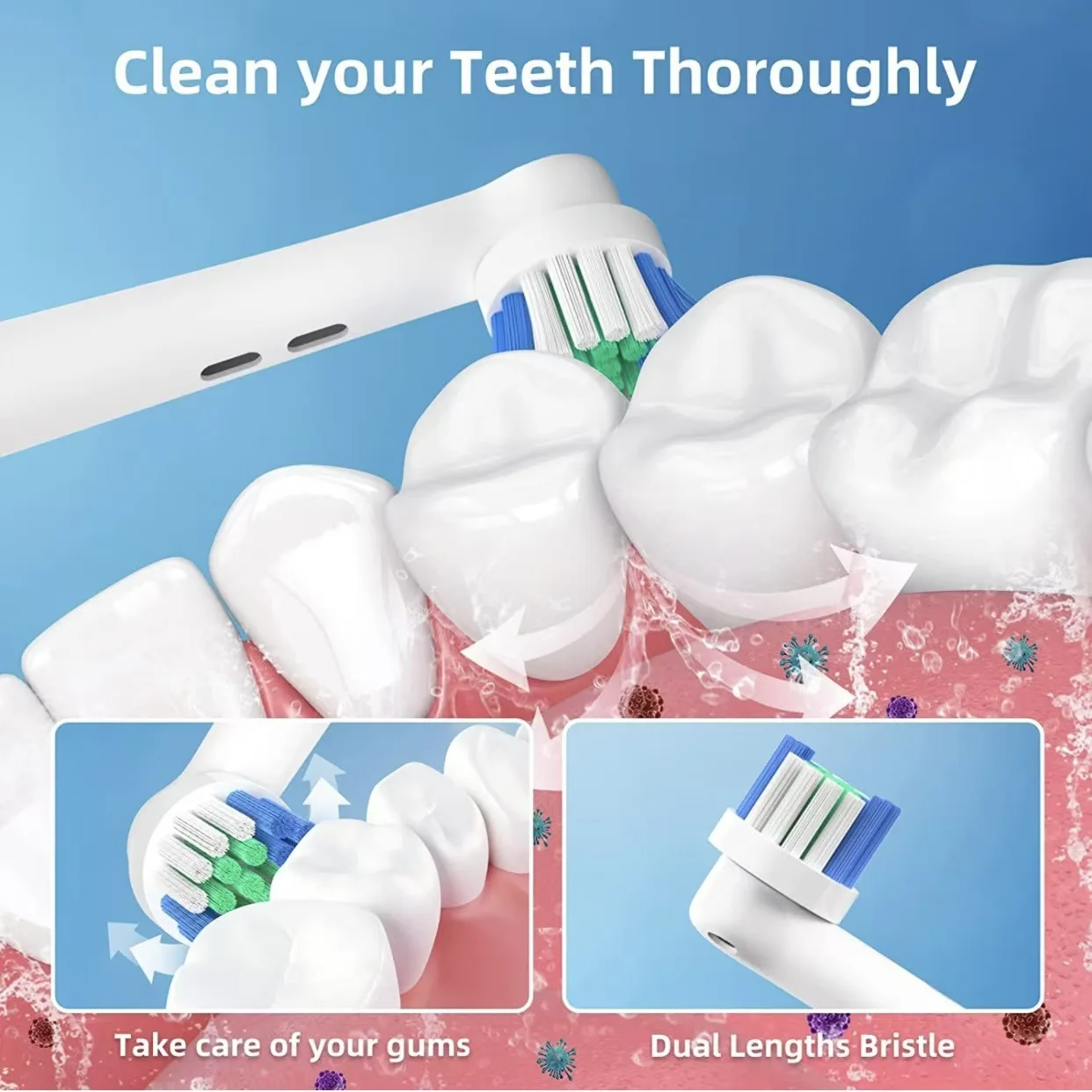Для электрических прецизионных чистых насадок Oral-B сменные насадки для зубных
