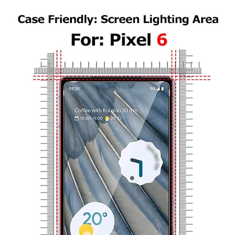 Полностью прозрачное закаленное стекло для защиты экрана Google Pixel 7A 6A 7 6 8 Pro, противоударное защитное стекло