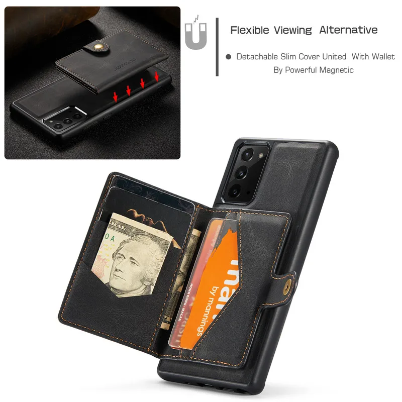 

Magnetic Leather Flip Holder Phone Case for Samsung Galaxy S23 Plus S22 S21 Ultra S20 FE Note 20 10 9 8 Wallet Card Cover Hoesje