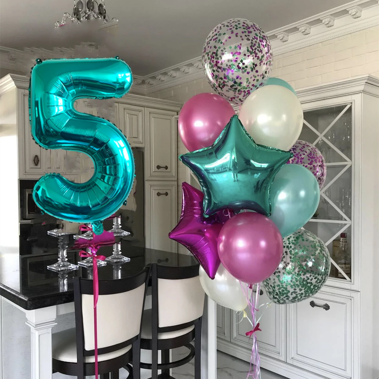 Воздушные шары на день рождения для мальчиков и девочек 12 шт. 40 дюймов радужные