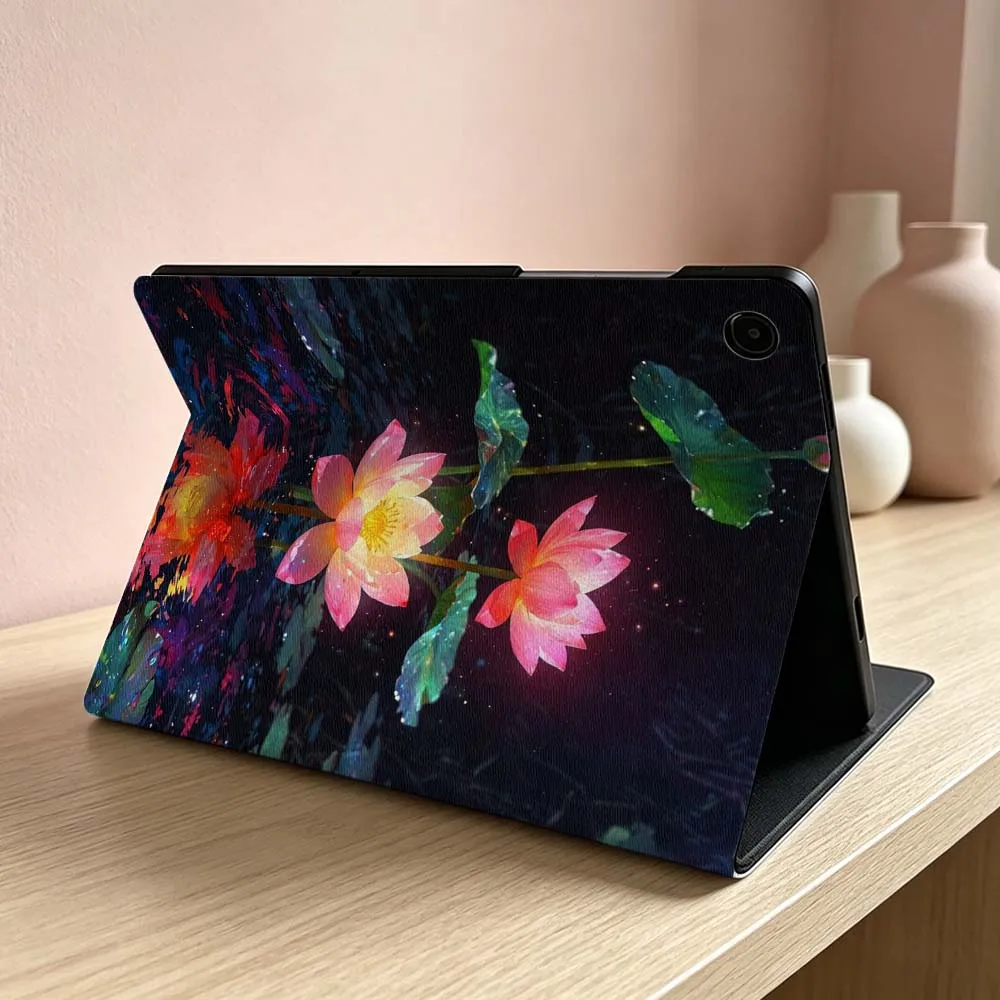 Фото Мягкий чехол с узором цветущих лотосов для планшетов Samsung Galaxy Tab S11 S10 S9 S8 S7 S6 A11 A9 A8 A7 Ultra Lite FE Plus Inch №2