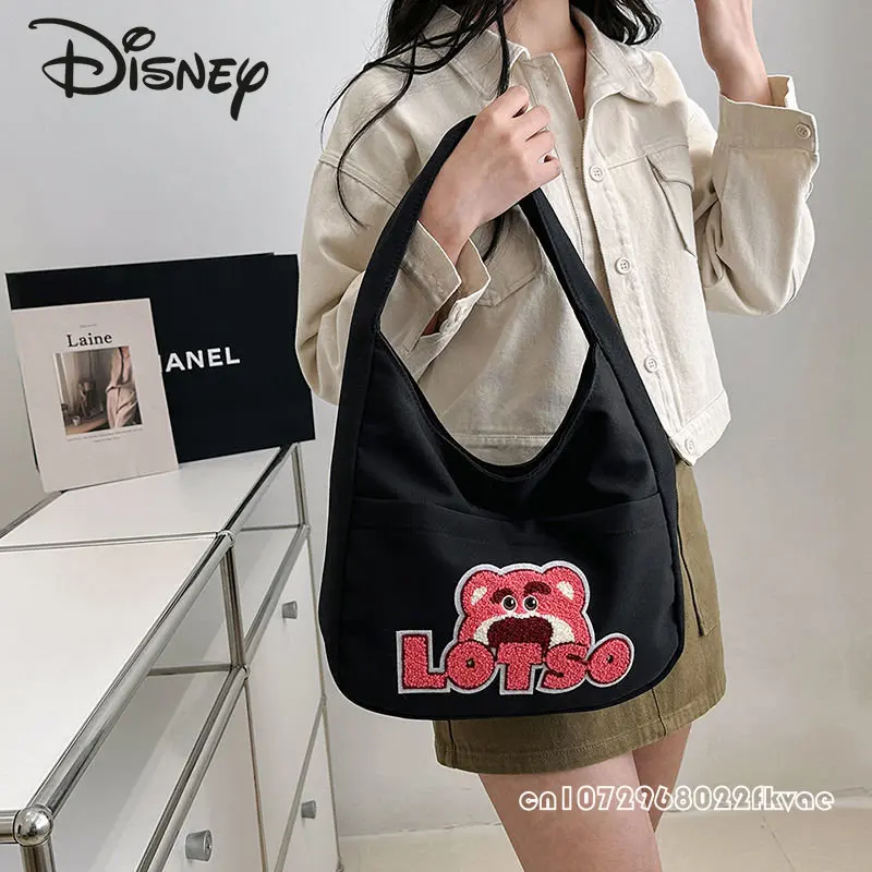 Disney Strawberry Bear 2023 Women's Shoulder Bag Fashion Portable Women's Bag Multifunctional Shopping Bag Cartoon Mobile Bag