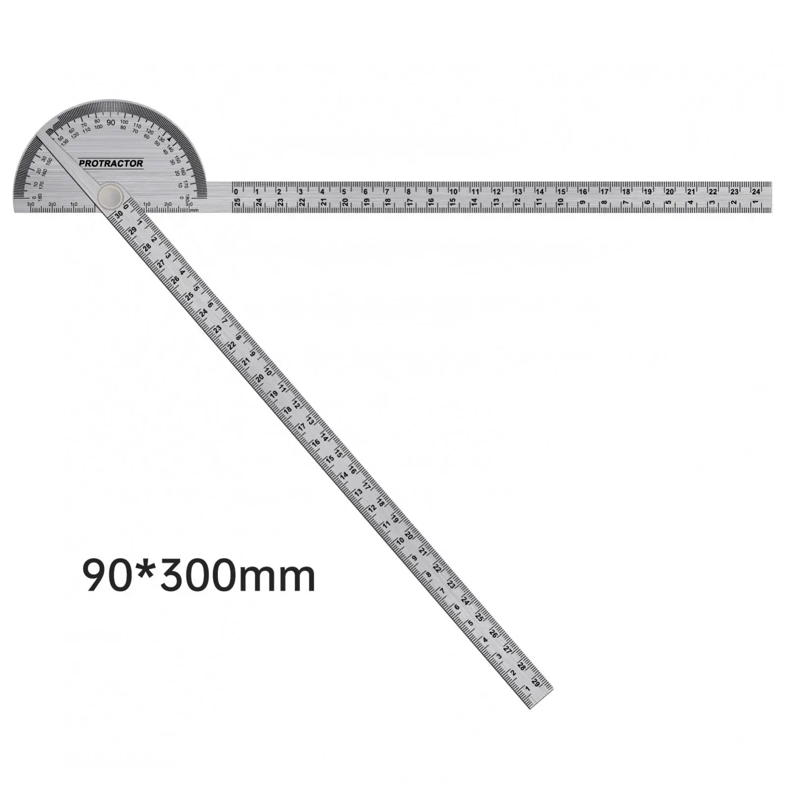 

0-180 градусов, 10 см/30 см, угловой транспортир из нержавеющей стали, двухманичный угловой искатель, линейка, измерительный инструмент для измерения/рисования