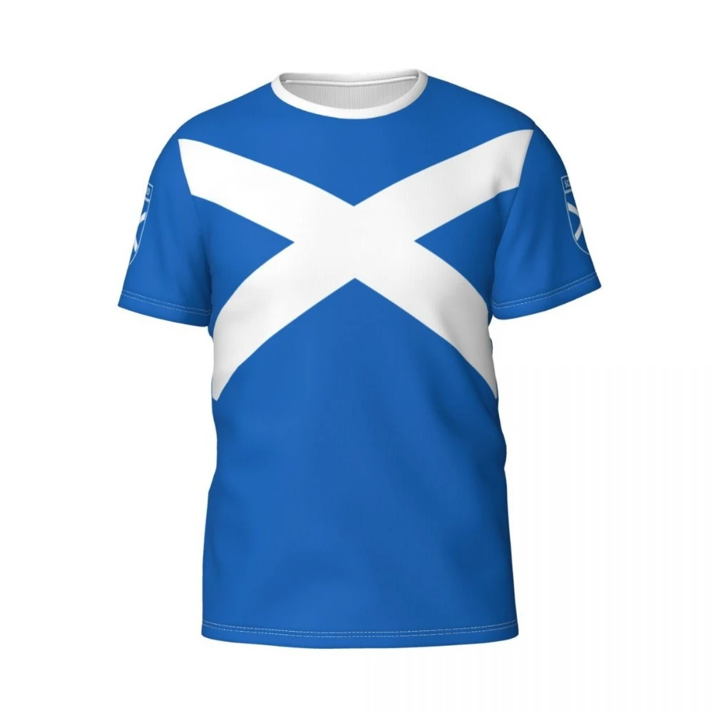 

Custom Name Number Team Scotland Flag Emblem 3D T-shirts For Men Women Tees jersey team Soccer Football Fans Gift T shirt