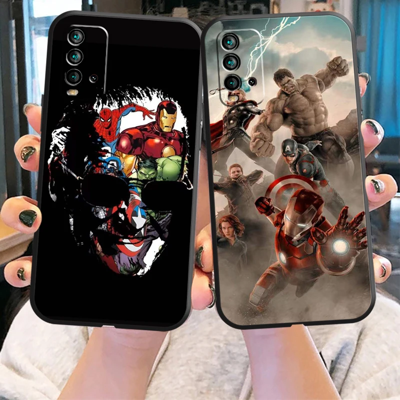 

US Marvel Comics Logo Phone Case For Xiaomi Redmi 9 9T 9AT 9A 9C Note 9 Pro MAX 5G 9T 9S 10S 10 Pro MAX 10T 5G Silicone Cover