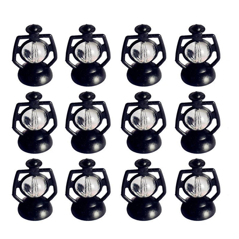 

12Pcs Mini Oil Lamp Lantern Retro Decoration Dollhouse Pendant Home Decoration Lantern Christmas Toy Gift