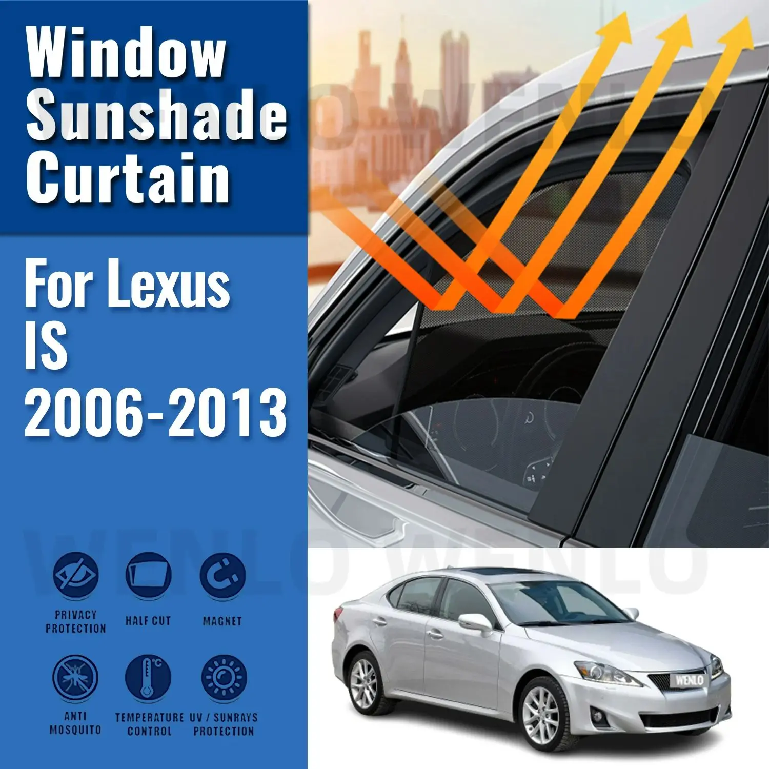 Для Lexus IS250 2006-2011 2012 2013 магнитный автомобильный солнцезащитный козырек передняя