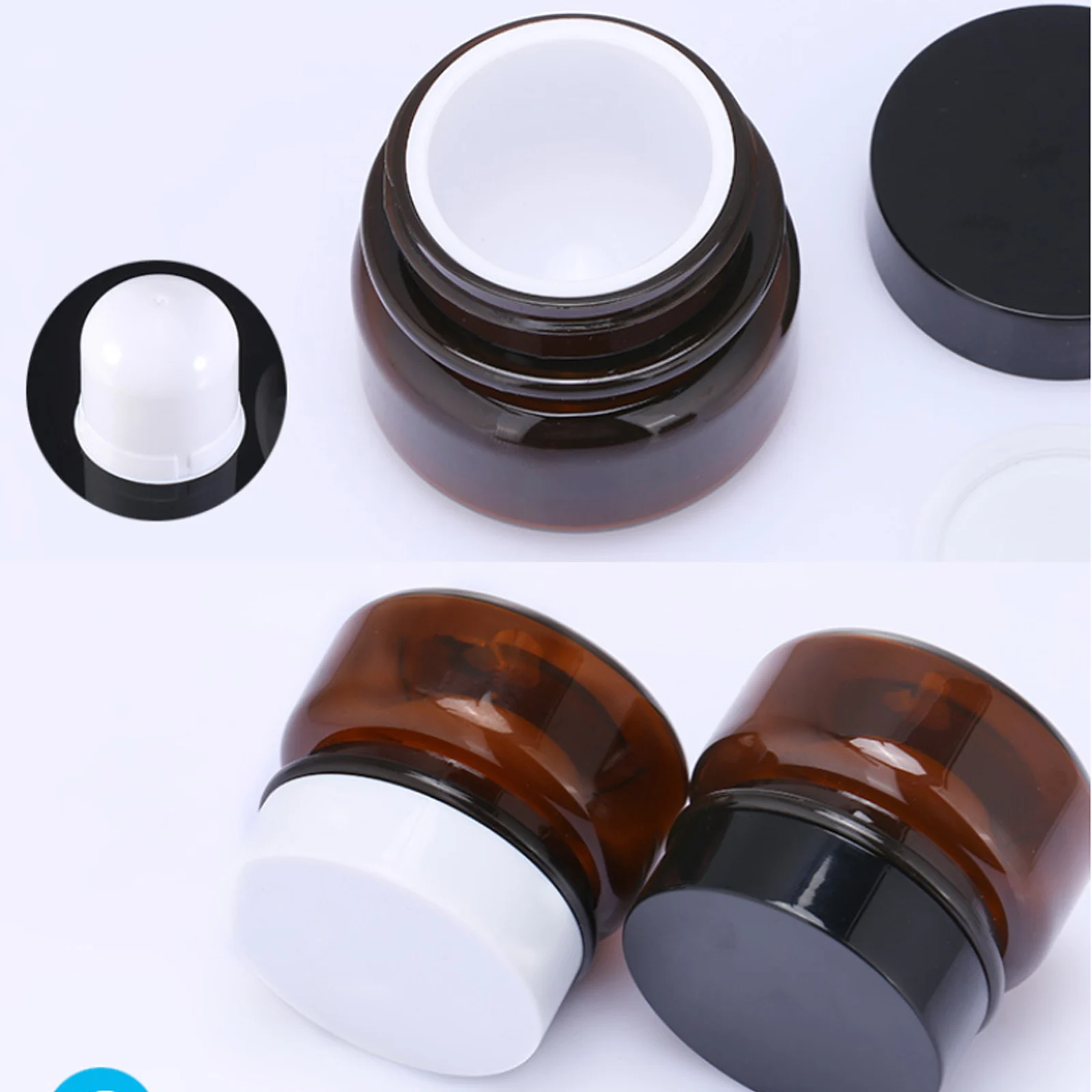 

1 шт. новая пластиковая двухслойная многоразовая коричневая коробка для розлива в бутылки, косметические бутылки, пустая бутылка для крема