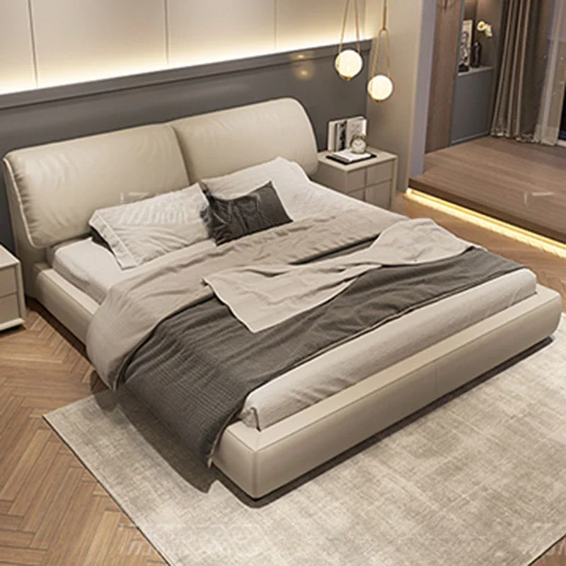 Роскошная Высококачественная большая кожаная подстилка для кровати мягкая