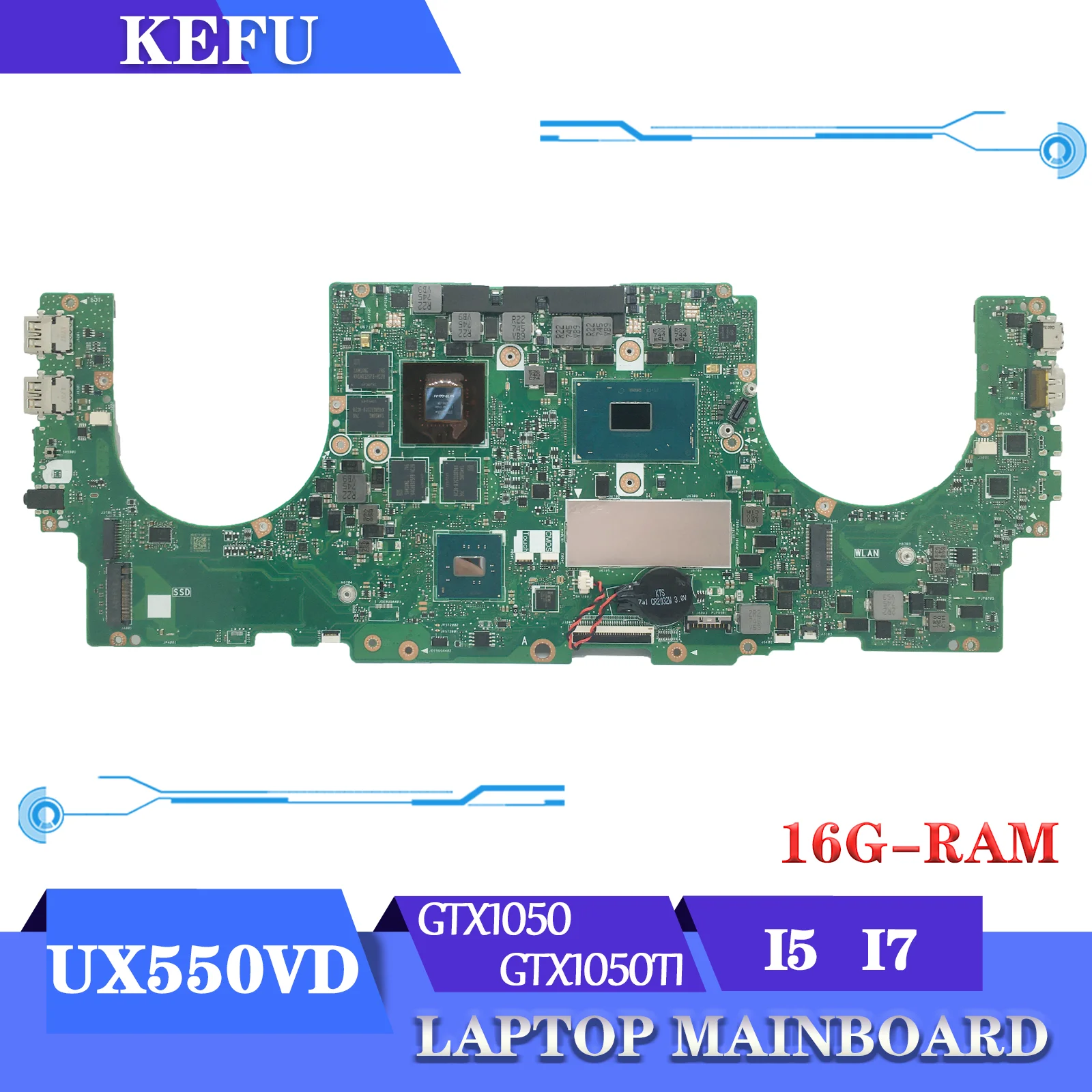

Материнская плата KEFU UX550VD Материнская плата ASUS ZenBook UX550V UX550VW UX550VE с 16GB-RAM