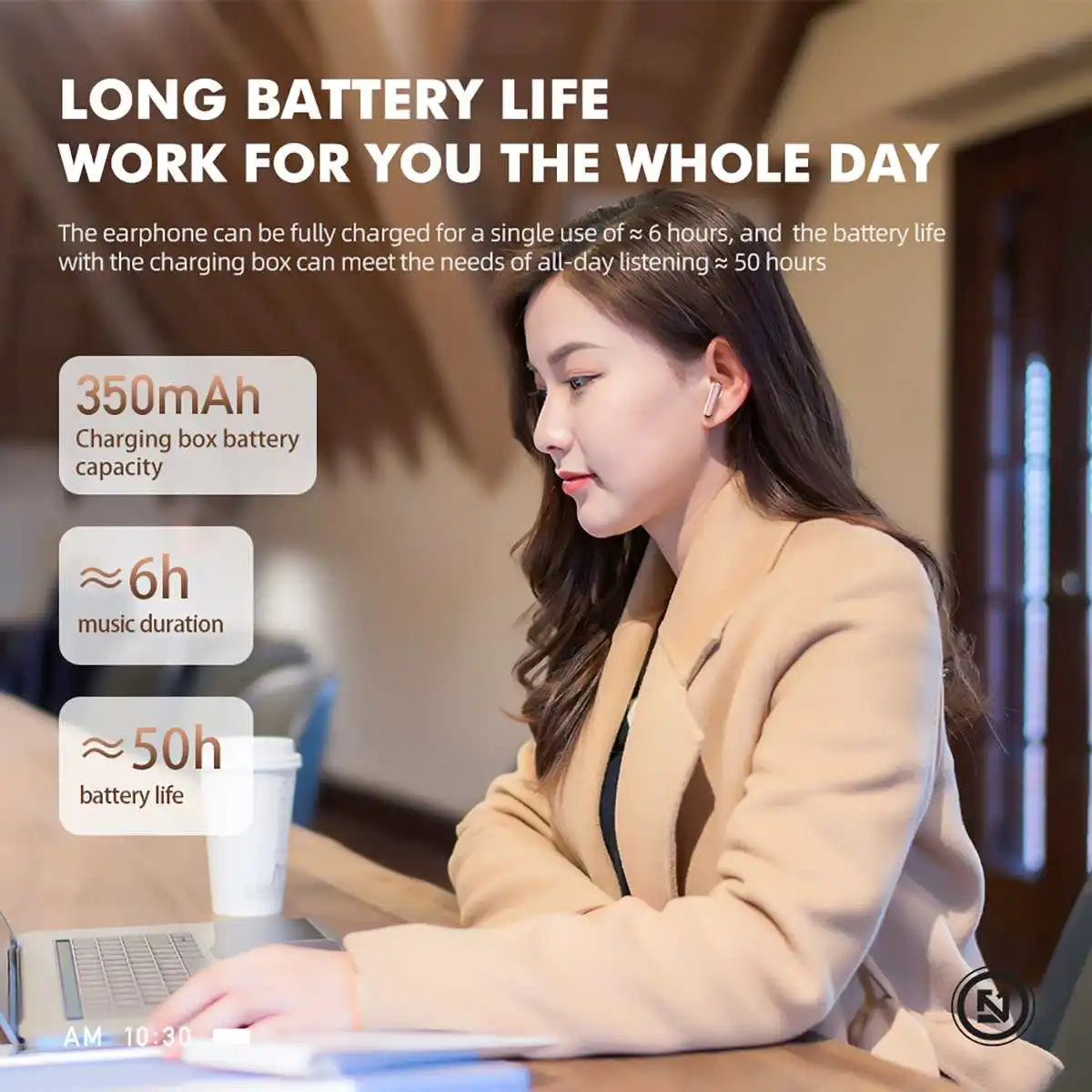 TWS-наушники GAINBANG с поддержкой Bluetooth и активным шумоподавлением |