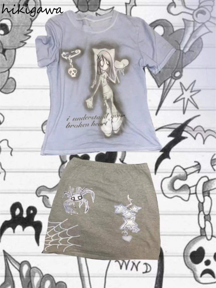 Женский комплект из двух предметов юбка-мини Odycon с завышенной талией