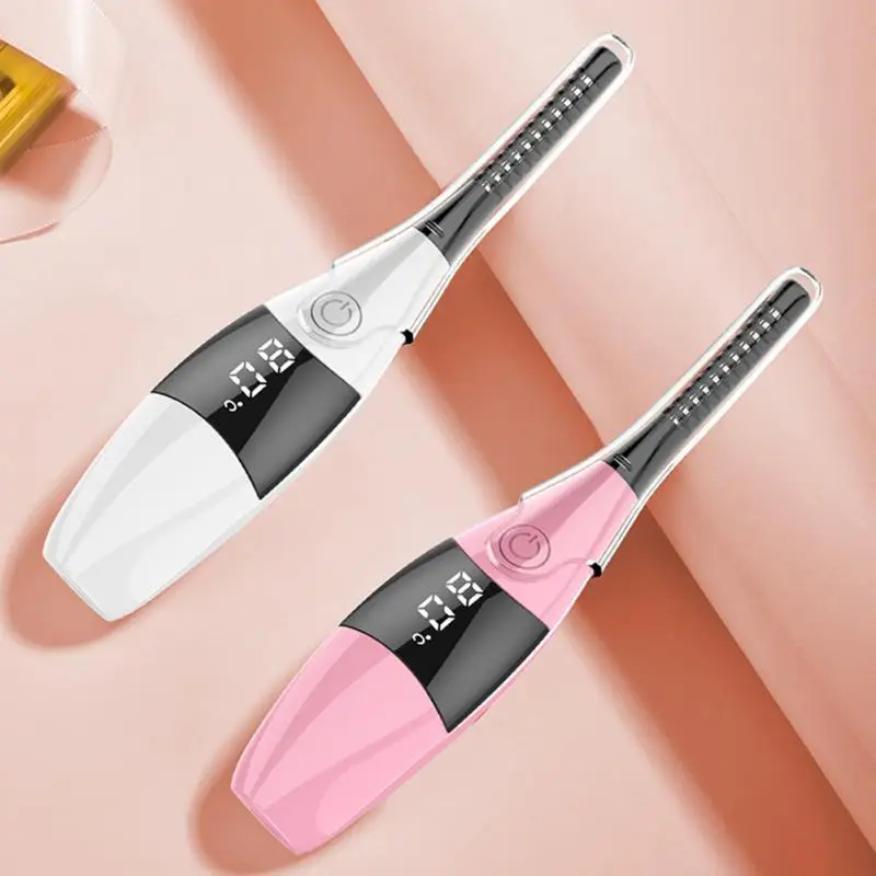 

Rechargeable Ion Eyelash Curler Electric Heating Natural Curling Lasts Intelligent Digital Display Three Gear Adjustment