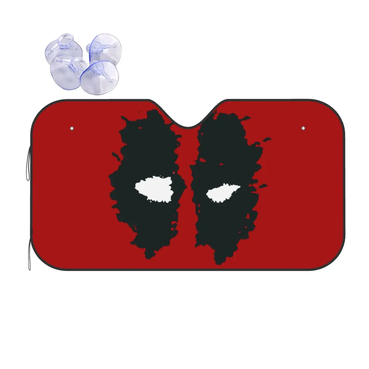 

Bad Superhero Deadpool Sunshade Windscreen Hero Funny Happy Red Awesome Car Front Windshield 76x140cm Car Sunshade UV Protector