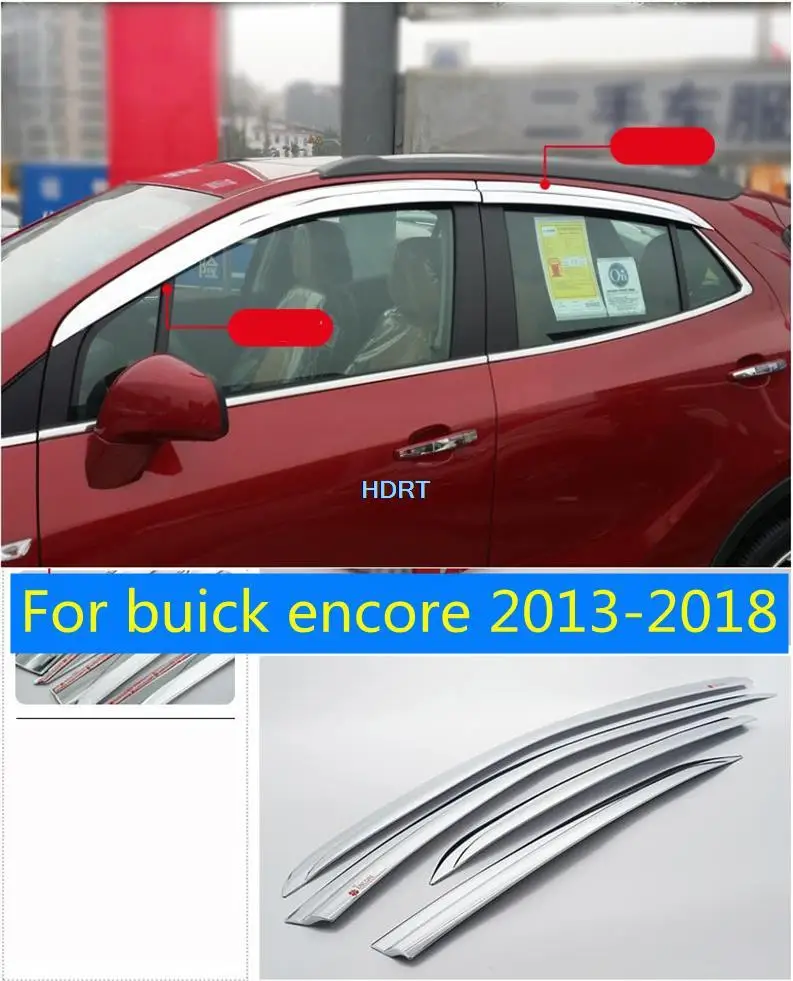 Для Opel Mokka buick encore 2013-2018 автомобильное окно ABS хромированный солнцезащитный дождь