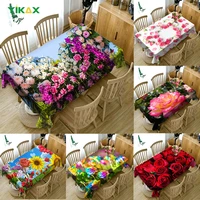 red rose tablecloth dustproof washable cloth rectangular and round table cover for wedding decoration birthday table tablecloth