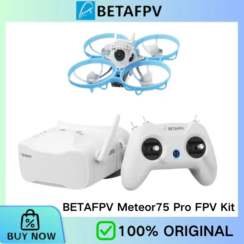 Фото Комплект FPV-дрона BETAFPV Meteor75 Pro RTF 1S Brushless Whoop с очками VR03 FPV и передатчиком LiteRadio 2 SE ELRS, радиоуправляемый квадрокоптер №1