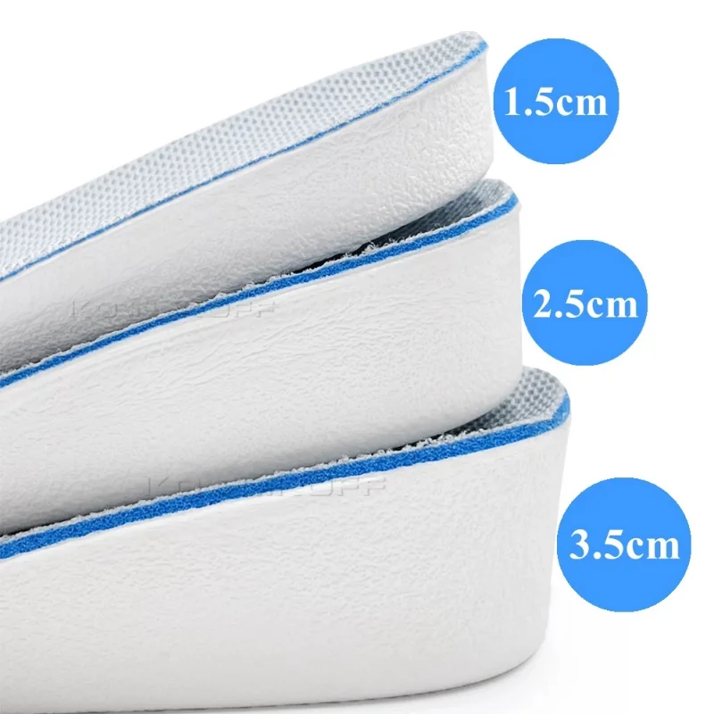 

2pcs Shoe Insoles Breathable Half Insole Heighten Heel Insert Sport Shoes Pad Cushion Unisex 1.5-3.5cm Height Increase Insoles