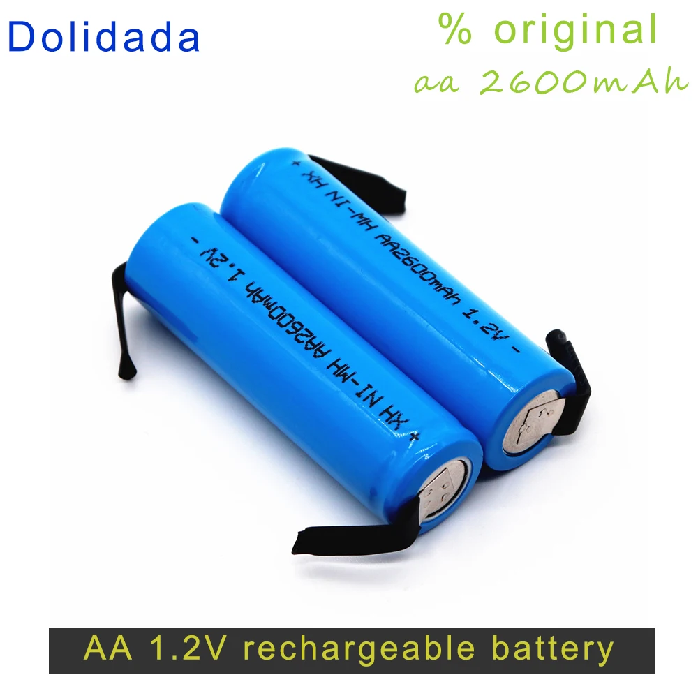 

New Original AA 1.2V 2600mAh Rechargeable Battery AA Ni MH 2600mah Battery for DIY Electric Razor Toothbrush Toy Battery