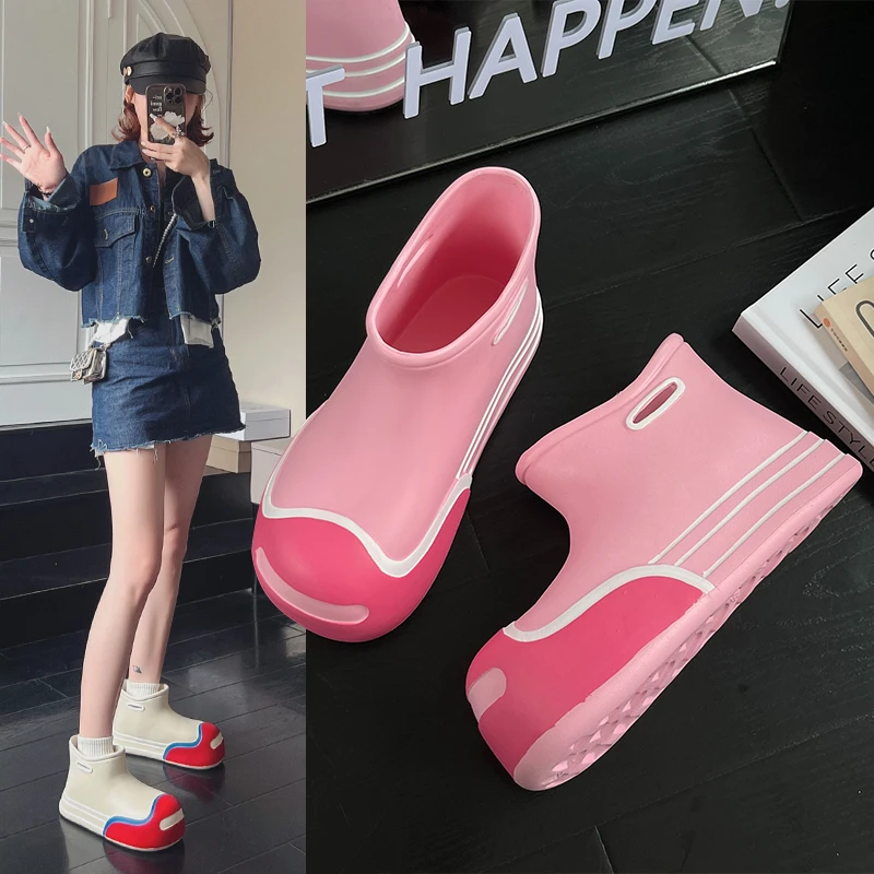 Anti-slip rain boots summer new fashion short boots waterproof rain shoes