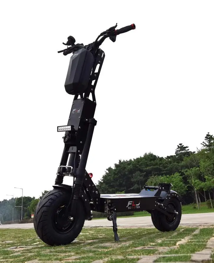 

FLJ 80Ah Big Battery Capacity Updated Electric Scooter K6 for Adult with LED Acrylic Pedal 13 inch Fat Tire Powerful E bike