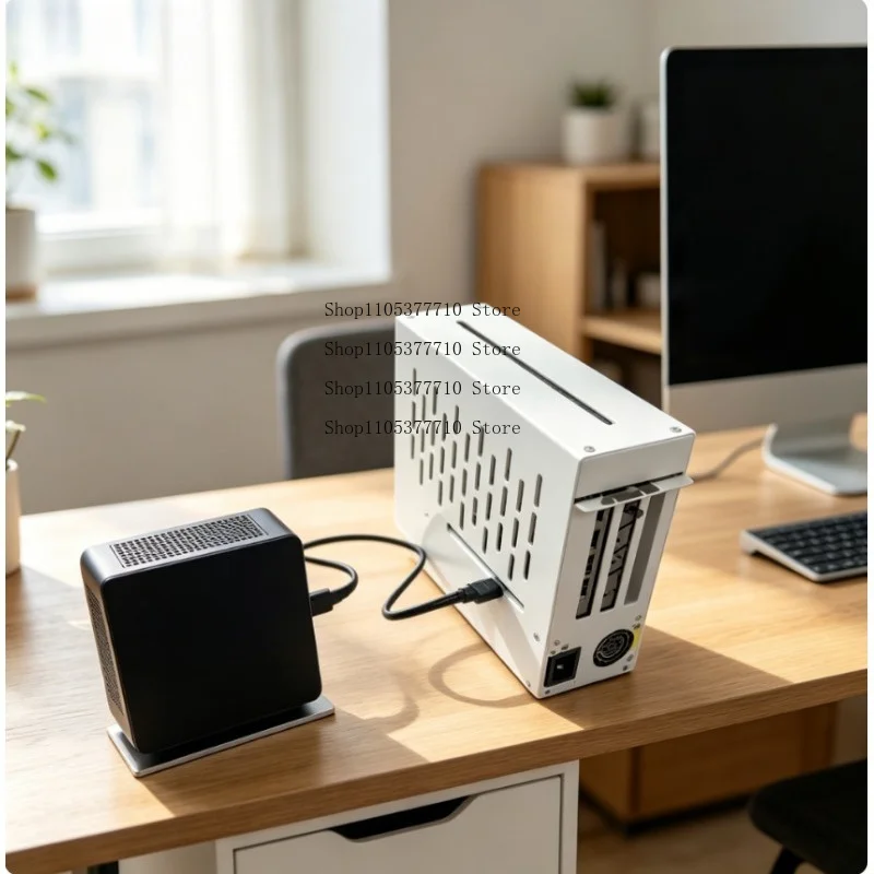Фото Универсальная док-станция EGPU, внешний корпус для видеокарты Oculink / M.2 NVMe / USB4 для ноутбуков и портативных игровых ПК №1