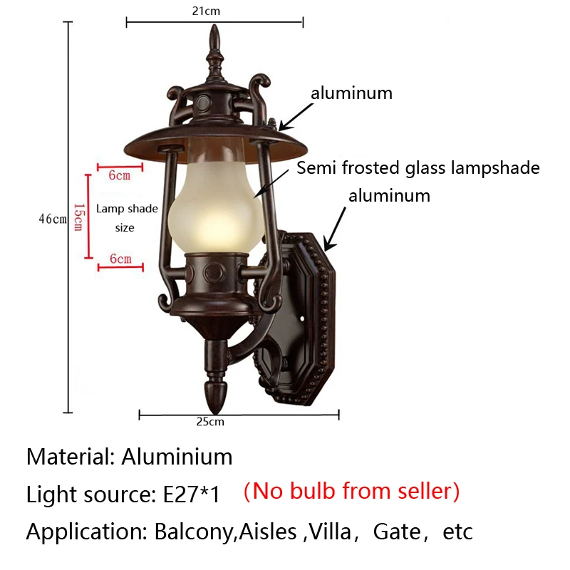 Антикварный керосиновый настенный светильник в европейском стиле уличный литой
