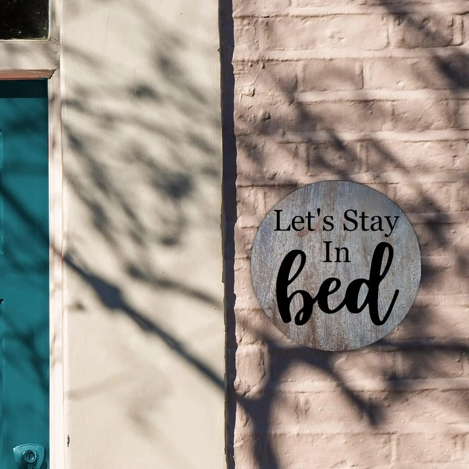 Деревенский шикарный настенный художественный металлический знак Let's Stay in Bed