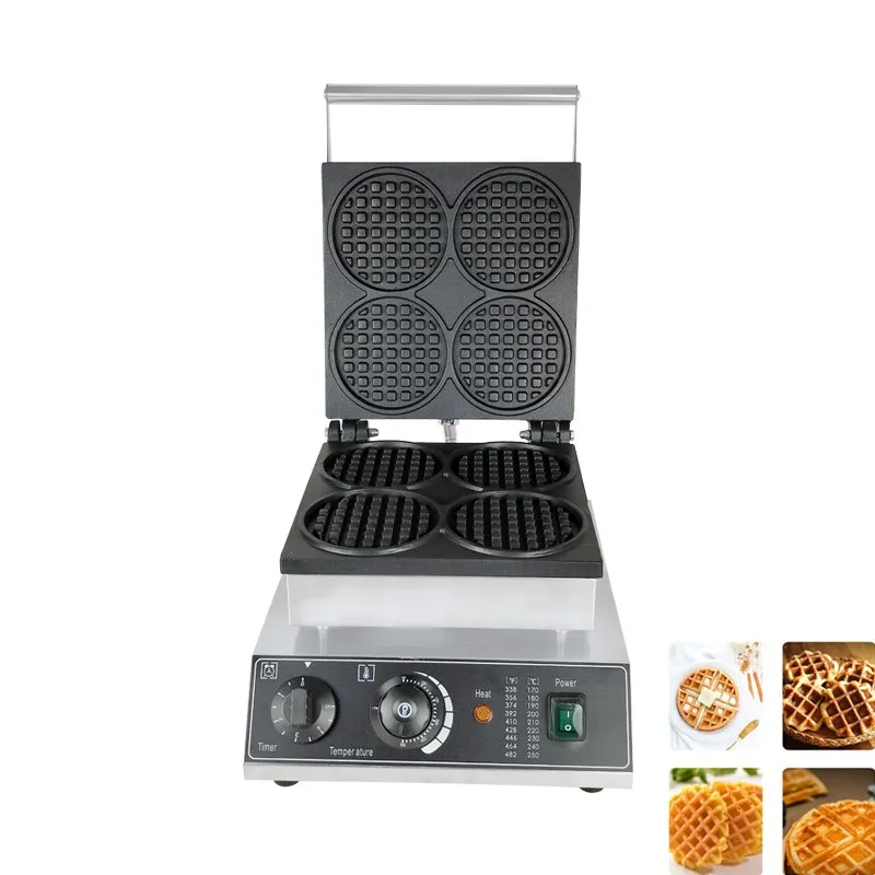 

2022 Top Selling 4PCS round waffle maker commercial waffle machine