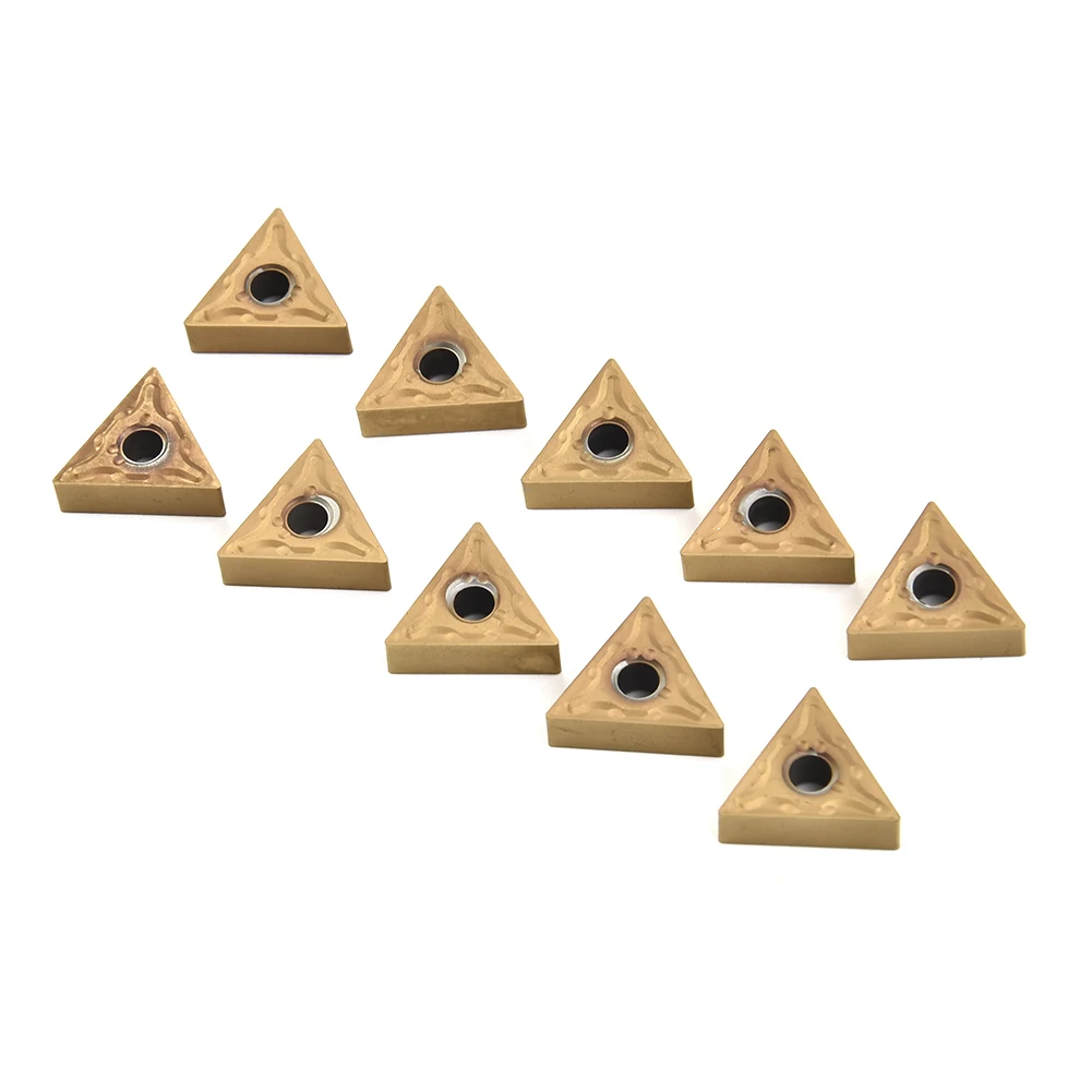 

HIGH QUALITY Blade 16*5mm Tips Inserts 10pcs/Box Lathe Carbide Triangular Cutting Tools Kit Golden TNMG 160404