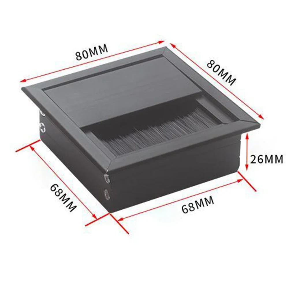 1 шт. втулка для кабеля крышка отверстия розетка квадратный черный/серебристый