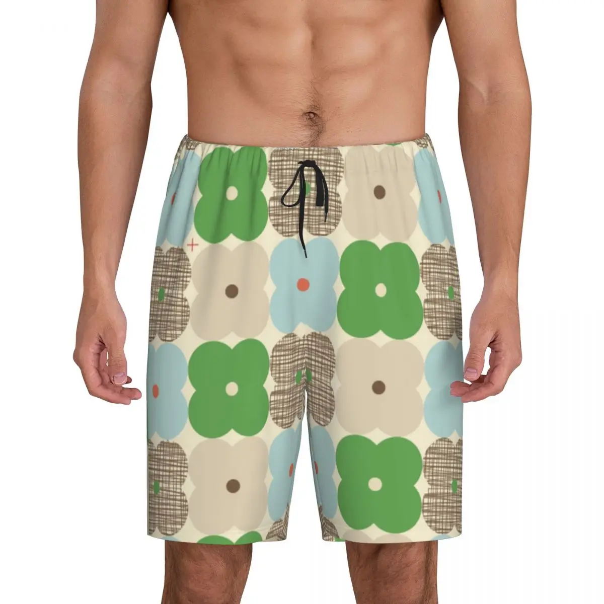 Пижама Orla Kiely мужская с принтом на заказ шорты цветочным одежда для сна карманами