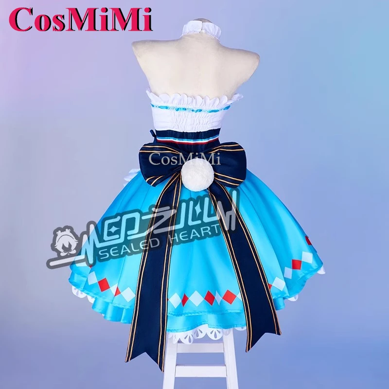 CosMiMi Game Arknights Eyjafjalla The Hvit Aska Косплей Костюм Милое Платье Горничной Карнавальная