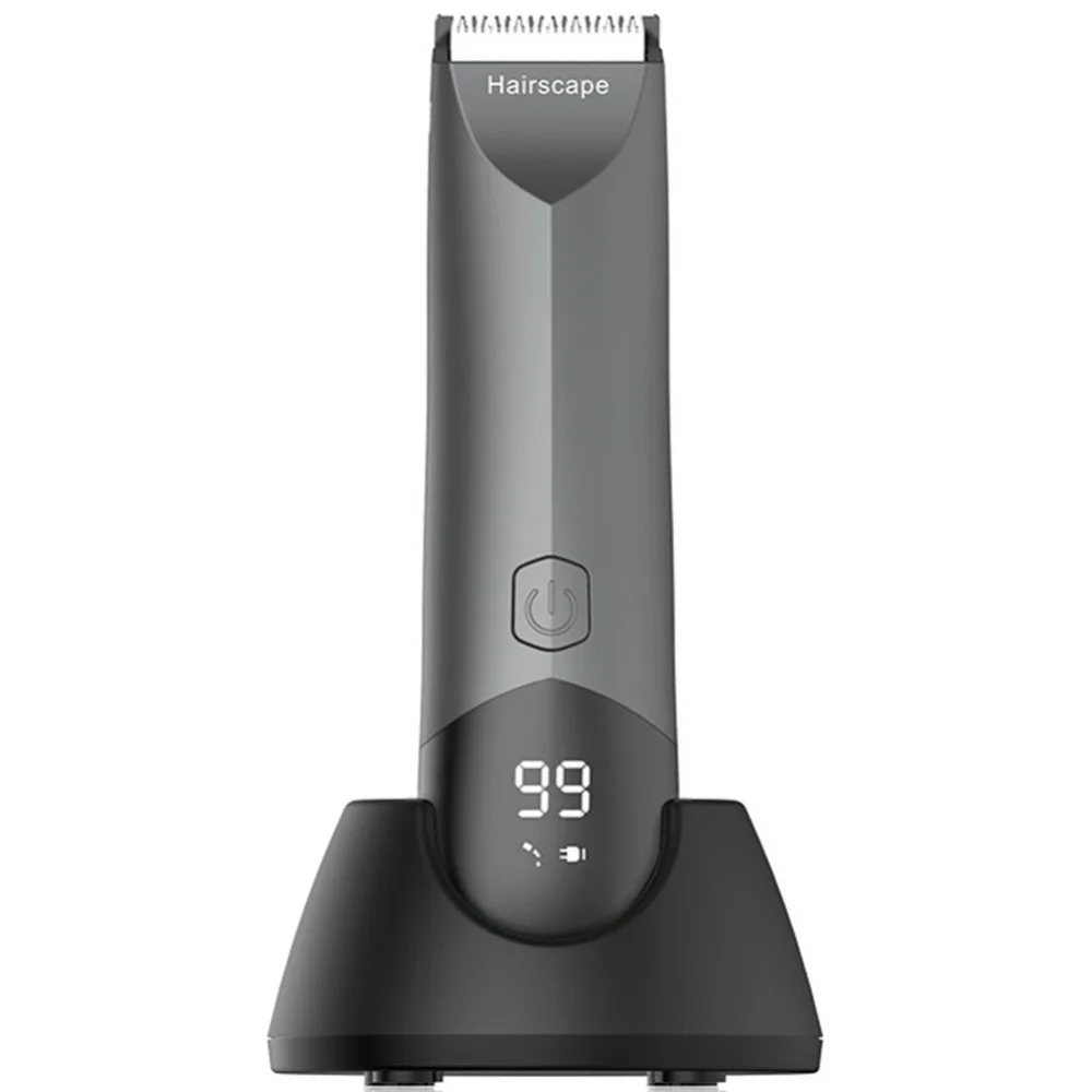 

Electric Groin Hair Trimmer, Lawn Mower, Replaceable Ceramic Blade Head, Vertical Charging Dock, Ultimate Male Hygiene Razor