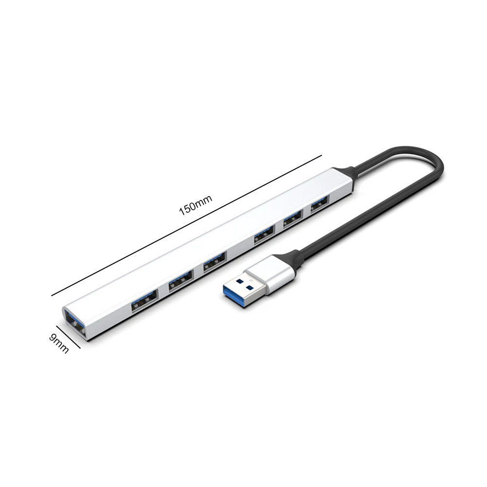 USB Hub 3.0 Multi USB Splitter 7 USB Port 3.0 2.0 LED Light Indicates For Lenovo Xiaomi Macbook Pro PC Hub USB 3 0 Dock images - 6