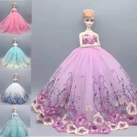 16 elegant floral wedding dress for barbie doll clothes princess outfits party gown 11 5 dollhouse accessories kids toys gifts