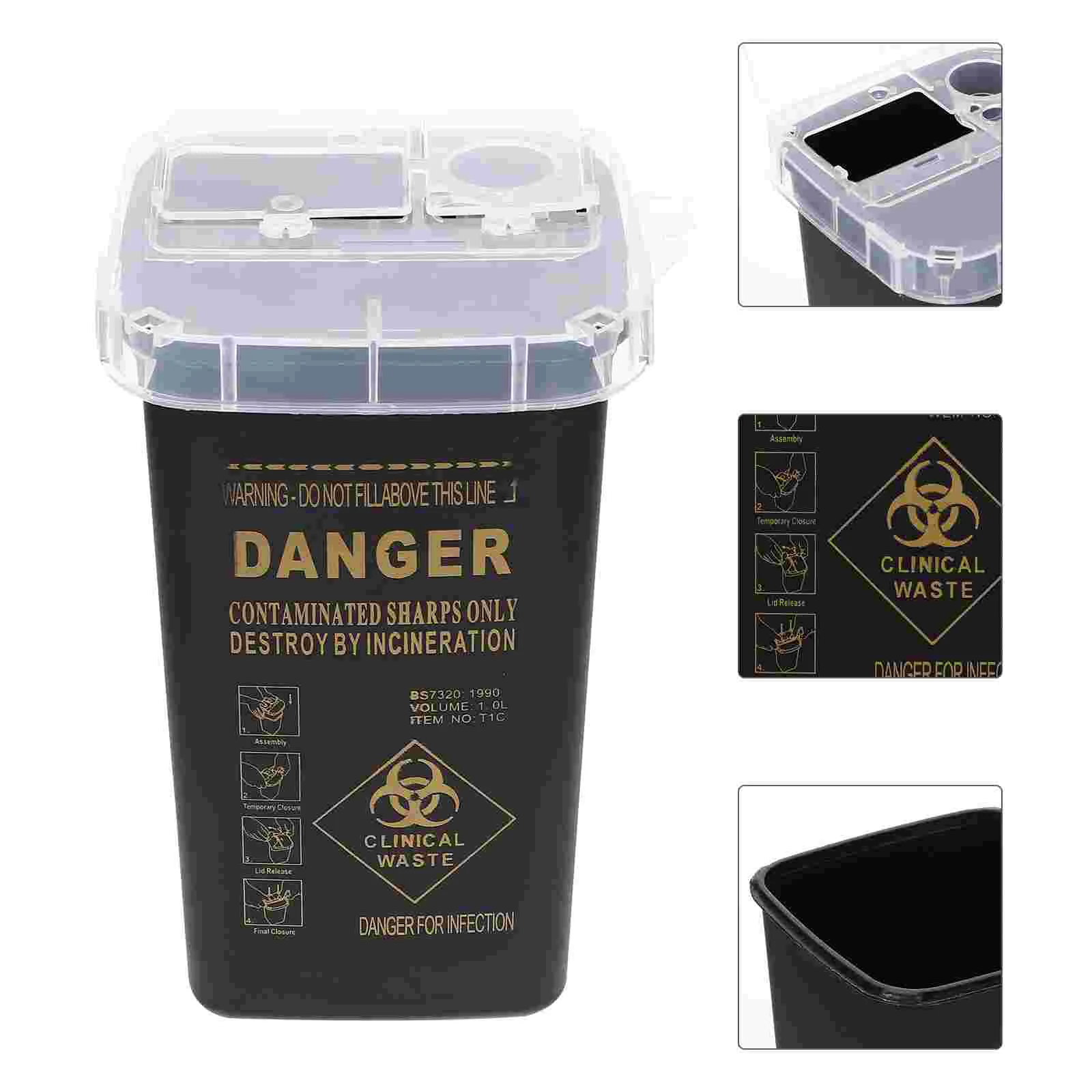 

Sharpner Needles Sharps Bins Go Containers Lids Blades Recycling Box Shaving Razors Disposal Case Sharps Box Storage Box