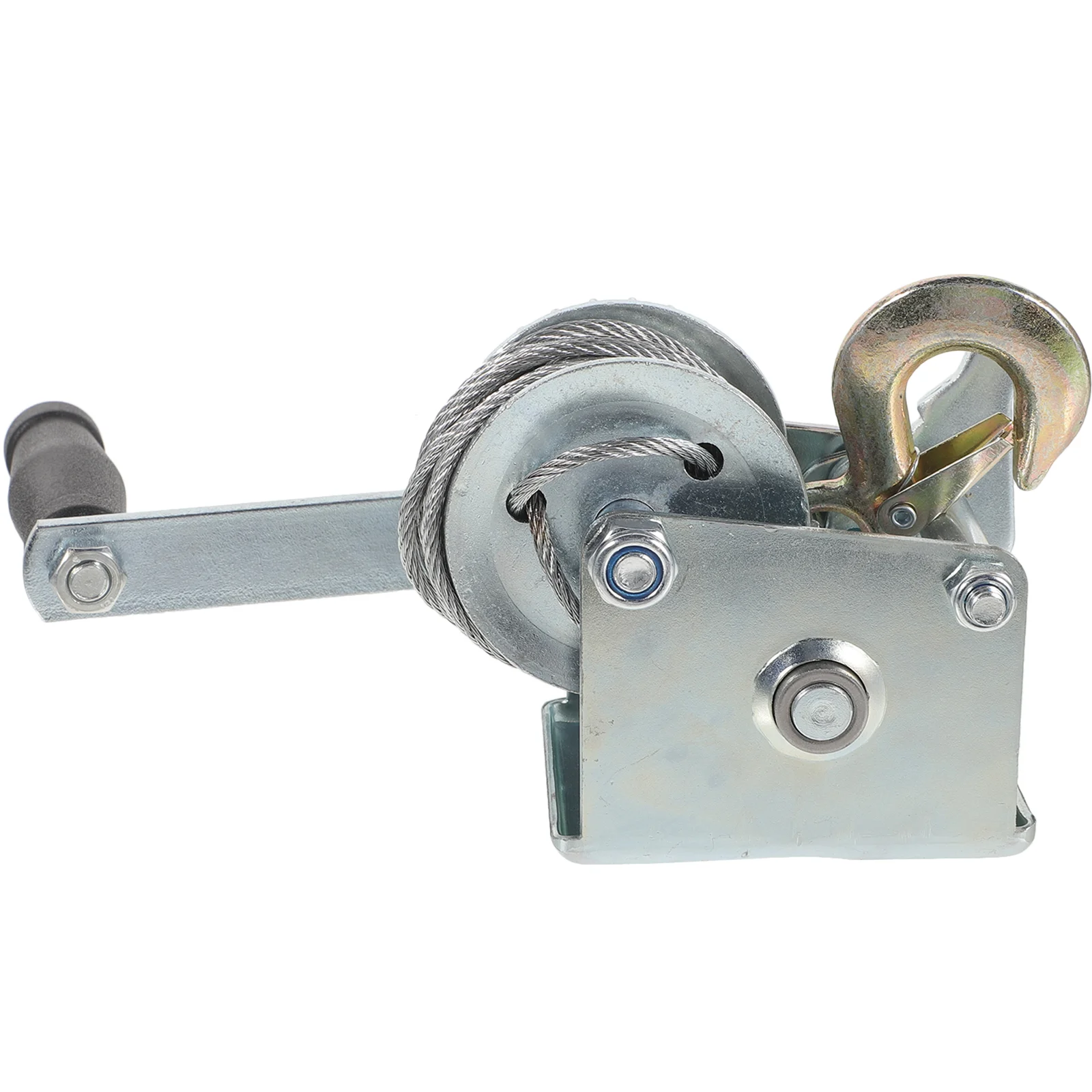 

500 Lb Winch Towing Hand Mini Manual Wire Rope Gear Crank Ratchet Metal Loading