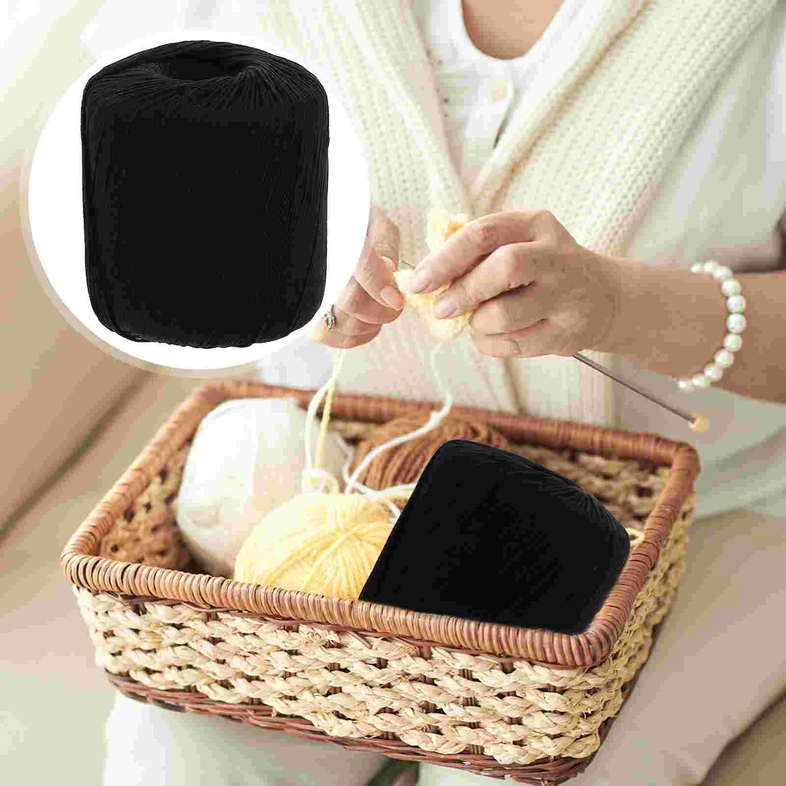 Джутовый шпагат шерстяная пряжа хлопковая нить для вязания черные шнуры крючком