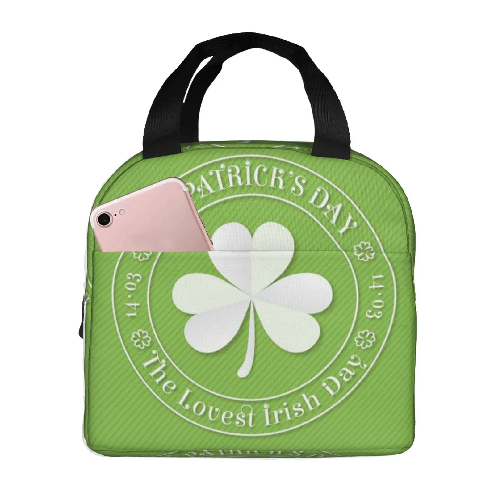 

Seal Clover St.Patrick Irish Insulation Lunch Bags for Kids Men Women Lunch Bag for Work School Picnic Beach Bento Cute Bag