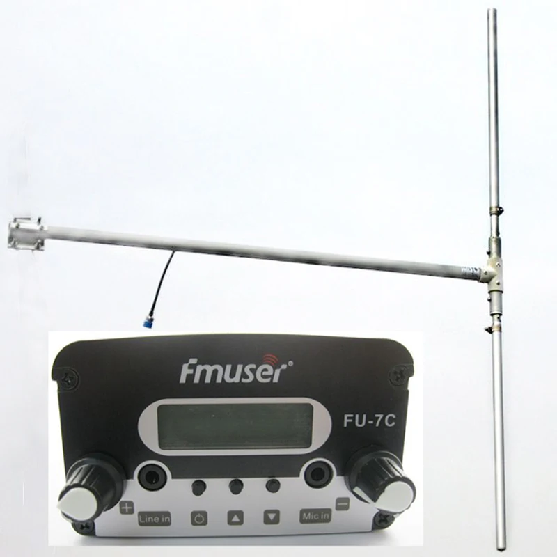 

FU-7C 7W FM Broadcasting Radio Transmitter And DP100 Dipole Antenna For Church, Community, Cinema, Station