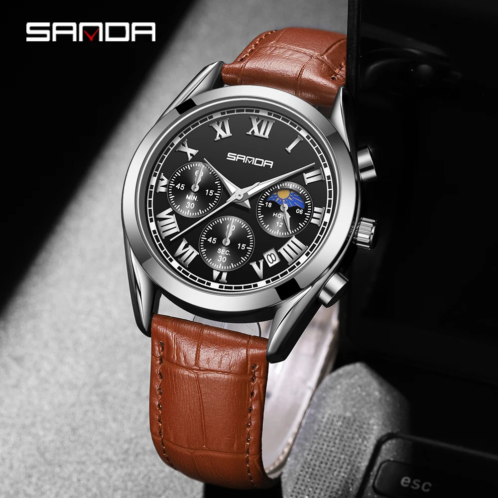 

SANDA Fashion Luminous Date Quartz Watches Top Brand Luxury Male Clock Sport Waterproof 30M Men Wrist Watch Relogio Masculino
