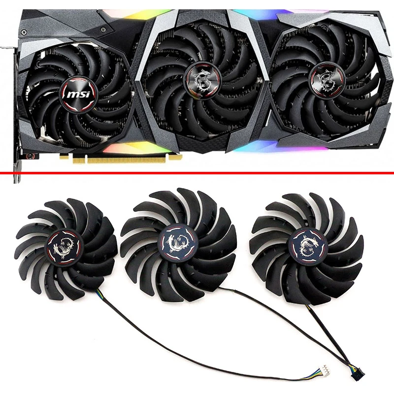 Вентилятор для видеокарты MSI RTX 2070 2080 SUPER 2080Ti GAMING X TRIO