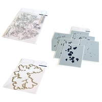 2021 new blooming branch clear stamps metal cutting dies and plastic stencil set for diy making paper greeting card scrapbooking