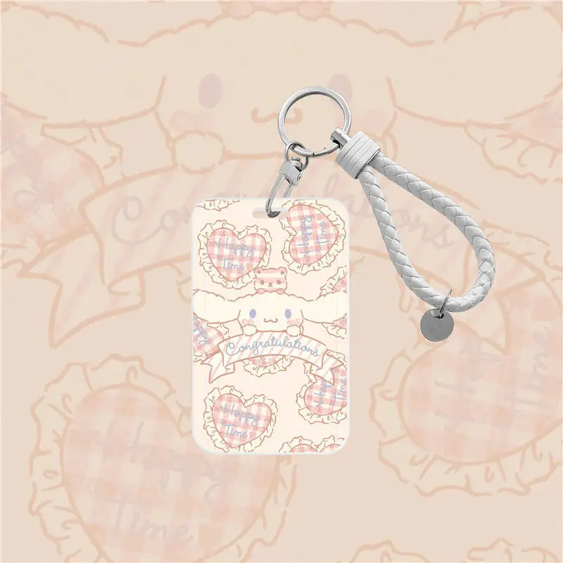 

Anime Cinnamoroll Card Sleeve Sanrio Kawaii Cartoon Cute Campus Student Meal Card Protect Cover Doll Pendant Keychain Toy Girls